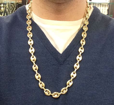 gucci link 10k gold chain|14k gold Gucci link chain.